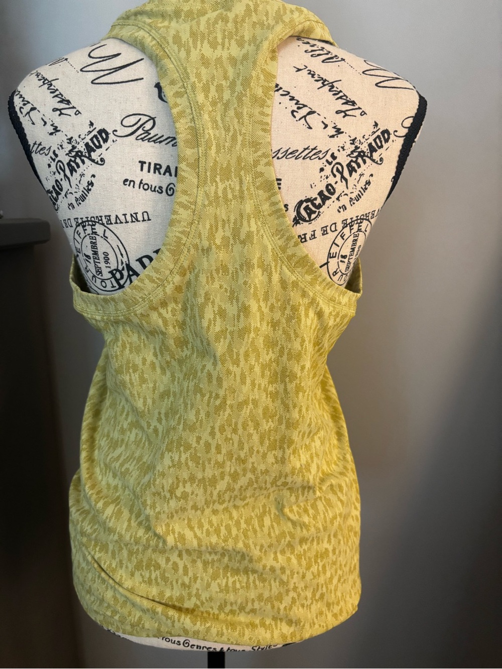 Athleta Yellow Patterned Racerback Tank - Picture 2 of 4